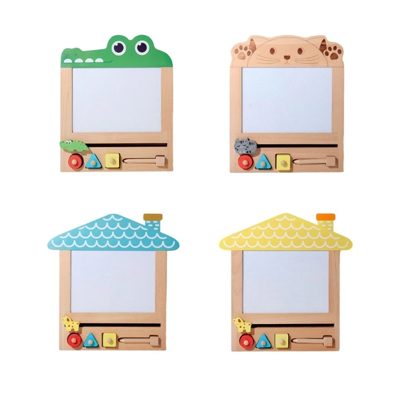 

2-in-1 Painting Board Drawing Toy Schools Toddlers Teaching Toy Scribble Playset