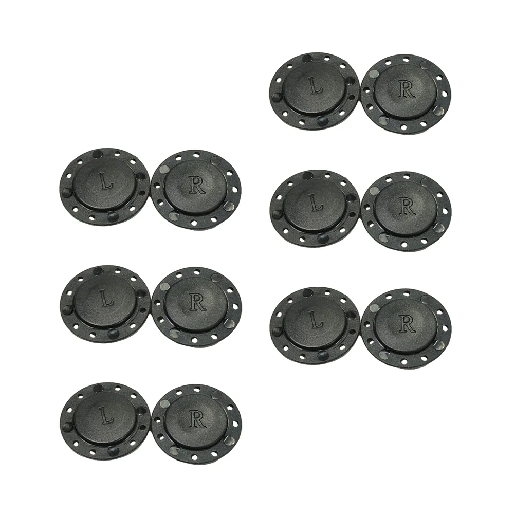 

6 Pairs Black Button Magnetic Buttons Clothes Buttons Bag Invisible Snaps Press Studs Coat Buttons Sewing Buttons