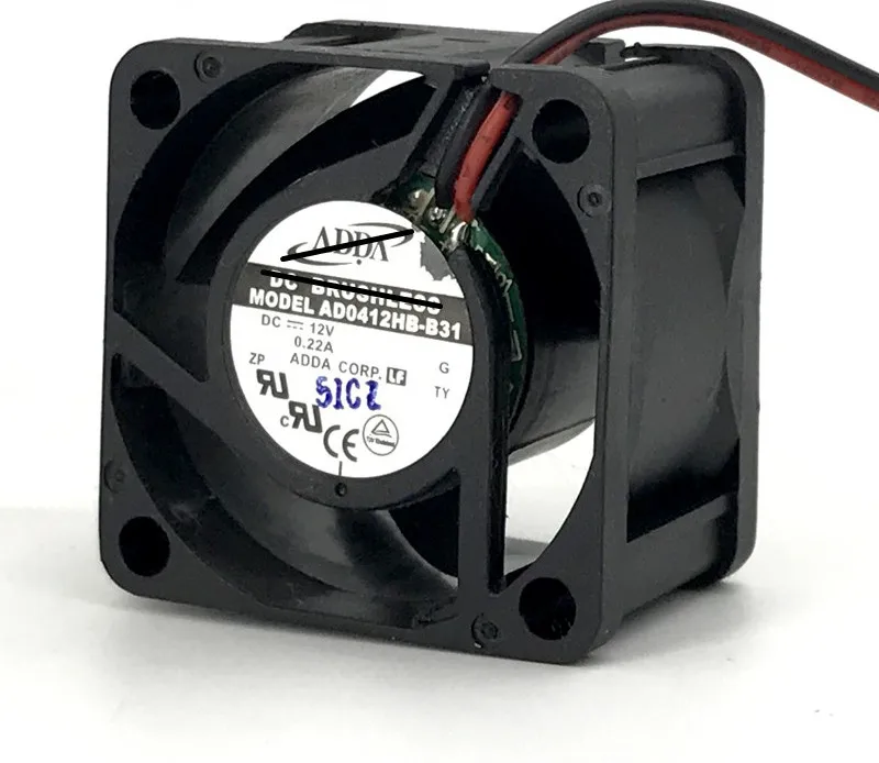 Оригинальный новый 100% рабочий Φ 12V 0.22A 4CM 4028 1U блок питания серверного шасси большой объем воздуха охлаждающий вентилятор