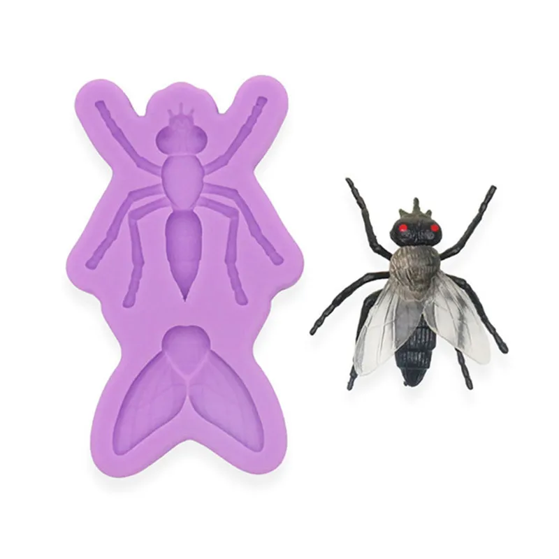 

DIY Simulation Fly Crystal Drop Glue Resin Mold Insect Silicone Mold
