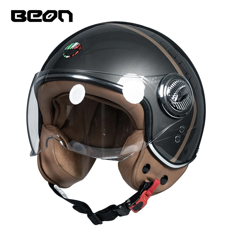 Мотоциклетный шлем BEON B110 для мотокросса с открытым лицом в стиле ретро - купить по