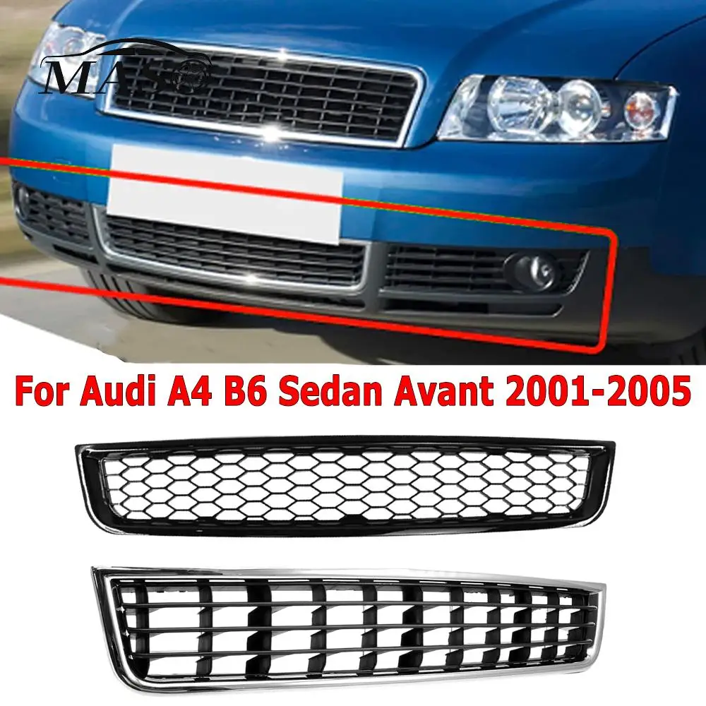 Фото Сменная решетка для Audi A4 B6 Sedan 2002 2003 2004 2005 №1