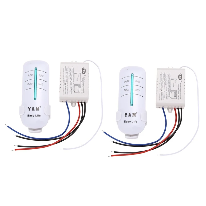 

2X 1 Way Port 200V-240V Light Digital Wireless Wall Remote Control Switch