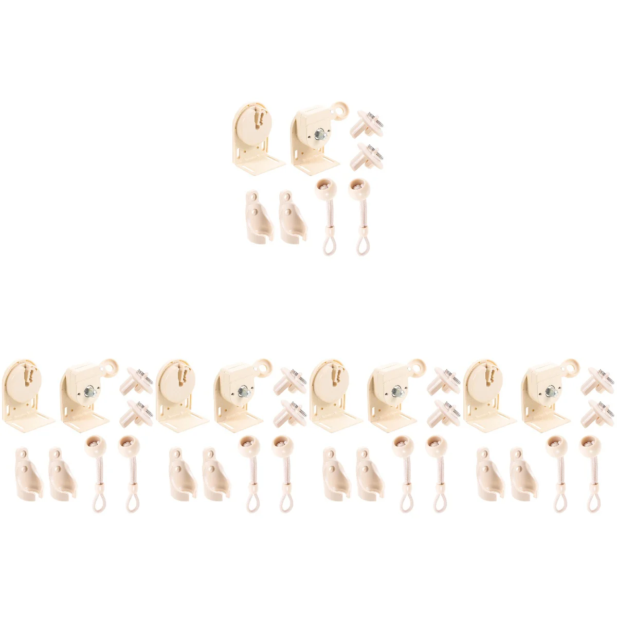 

5 Sets of Curtain Bottom Bungee Cord Balls Bracket Set Window Curtain Windproof Accessories