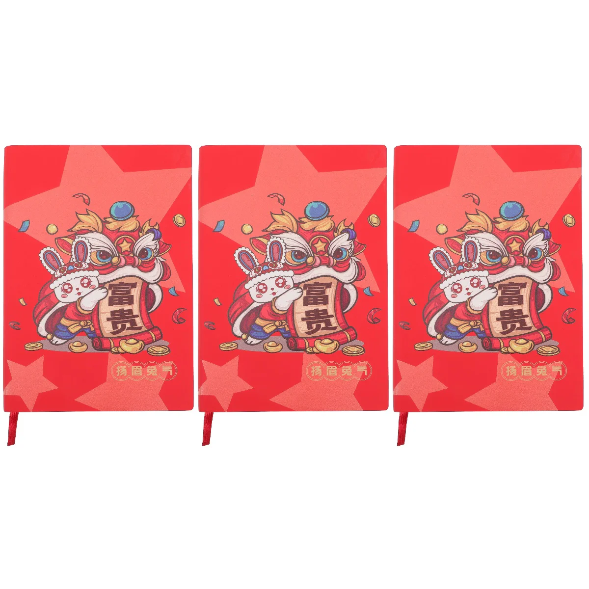 

Блокнот в честь года кролика, праздничный блокнот в виде кролика, необычный подарок, 3 шт.