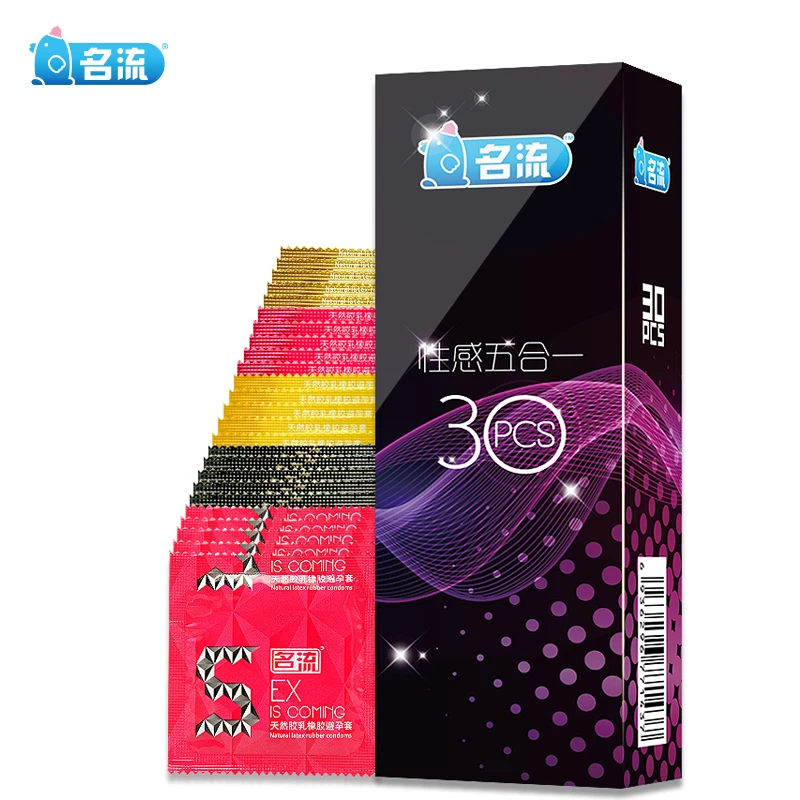 

Mingliu 30pcs 6 Types Ultra Thin 002 Condoms Sexy Latex Dots Pleasure Natural Rubber Condones Male Contraception Penis Sleeve