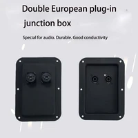 2 pcs professional stage speaker junction box wiring board speaker patch panel speaker accessories 4 core socket iron