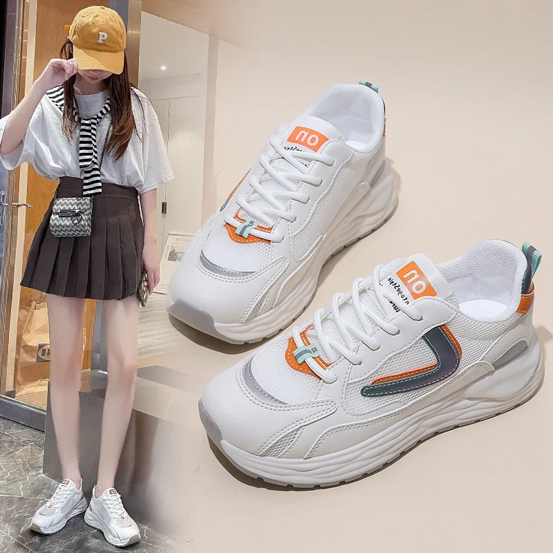 

Women's Sneakers 2022 New Fashion Ladies White Casual Shoes Camfortable Running Sports Shoes Soft Platform Vulcanized Shoes