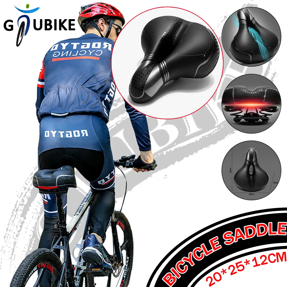 

GTUBIKE Bike Saddle Reflective Shock Absorbing Hollow MTB Bicycle Seat Breathable Waterproof Road Mountain Cycling Accessories