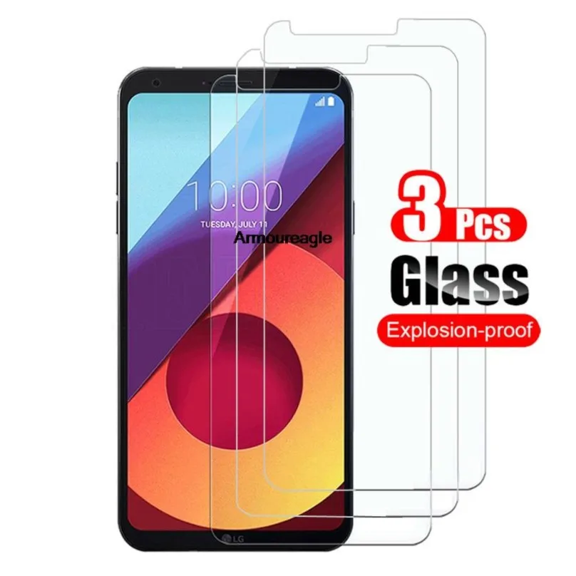 

3pcs tempered glass guard on for lg q6 glass for lg q6a q6 plus m700n toughened phone protective shiled film 9h clear
