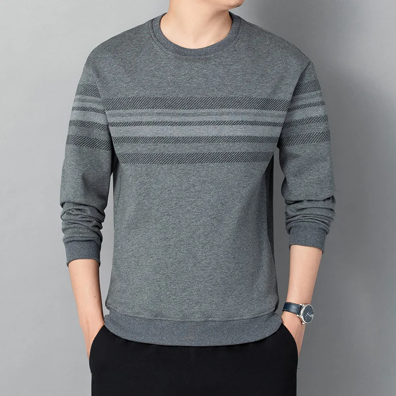 Свитшот мужской повседневный с круглым вырезом модный универсальный деловой