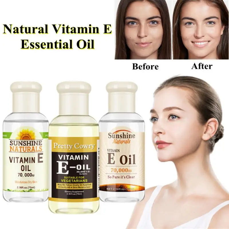 

75ml Natural Botanical Vitamin E Essential Oil Anti-Wrinkle Whitening for Face & Body Skin Rejuvenation Oil Morning&Evening Oil