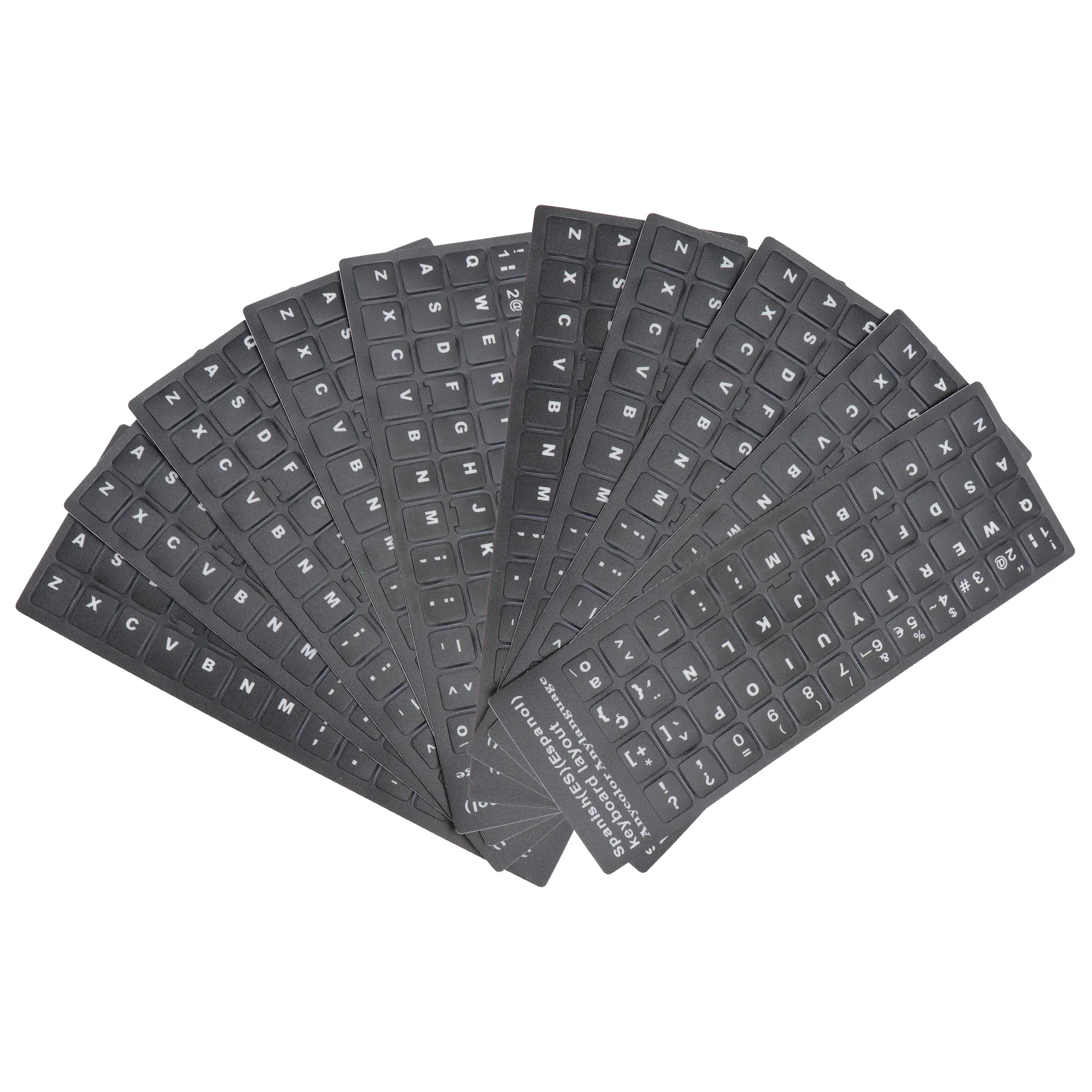 10 Pcs Keyboard Stickers Skin Multi-language Layout Cover St