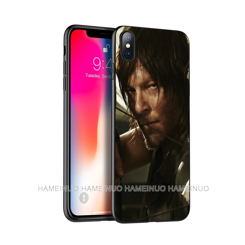 

Black tpu case for iphone 5 5s SE 2020 6 6s 7 8 plus X 10 XR XS 11 pro MAX silicon cover case walking dead