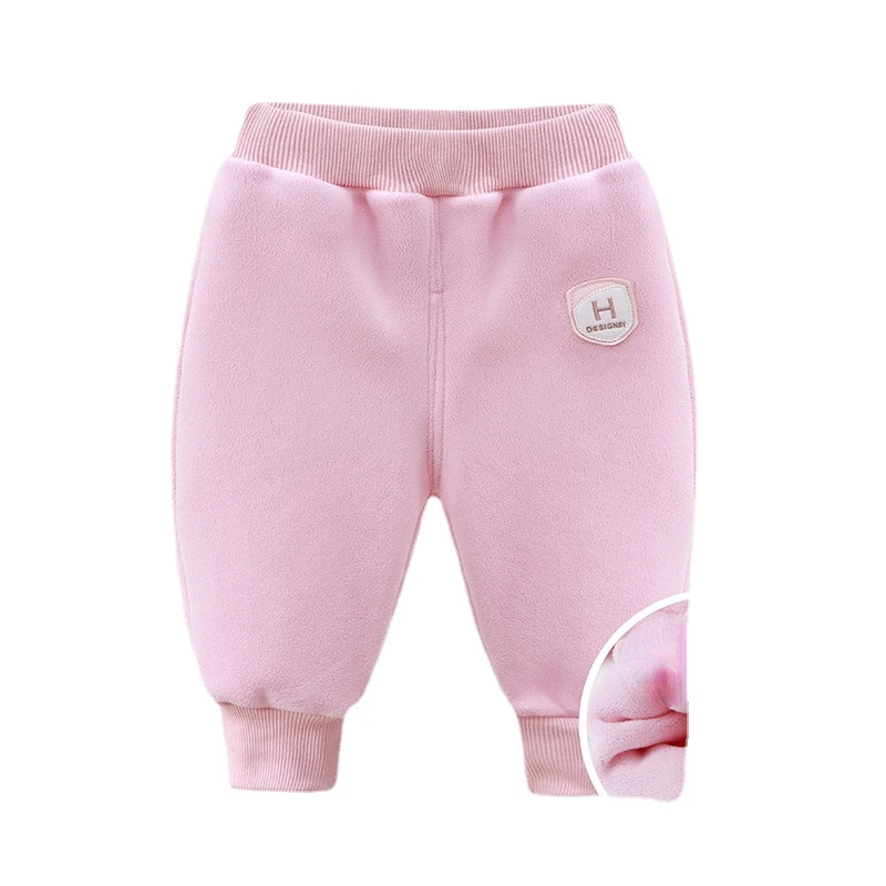 

Winter Kid Thick Fleece Trousers Autumn 0-6Y Children Straight Warm Sports Pant Baby Girl Elastic Waist Jogger Sweatpant for Boy