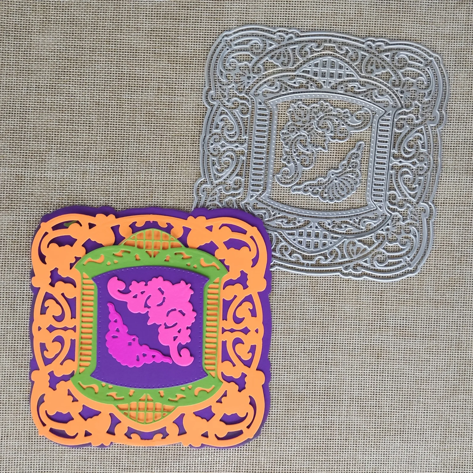 Квадратная кружевная рамка с облаками металлические Вырубные штампы сделай сам