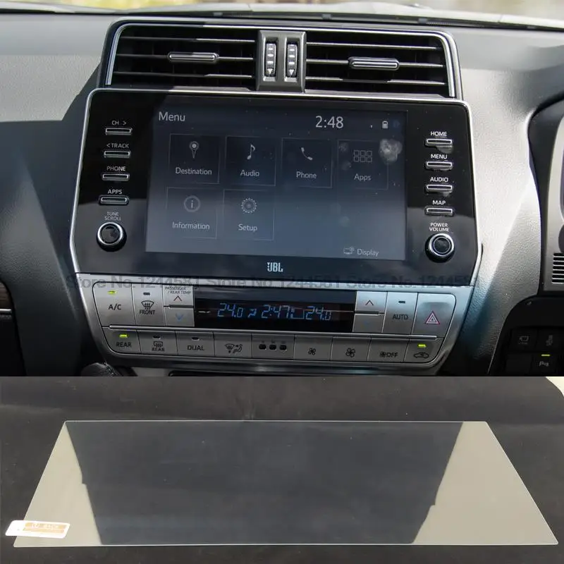 

Защита экрана из закаленного стекла для Toyota Land Cruiser Prado 2021, 9 дюймов, автомобильный радиоприемник, GPS-навигатор, экран дисплея с управлением