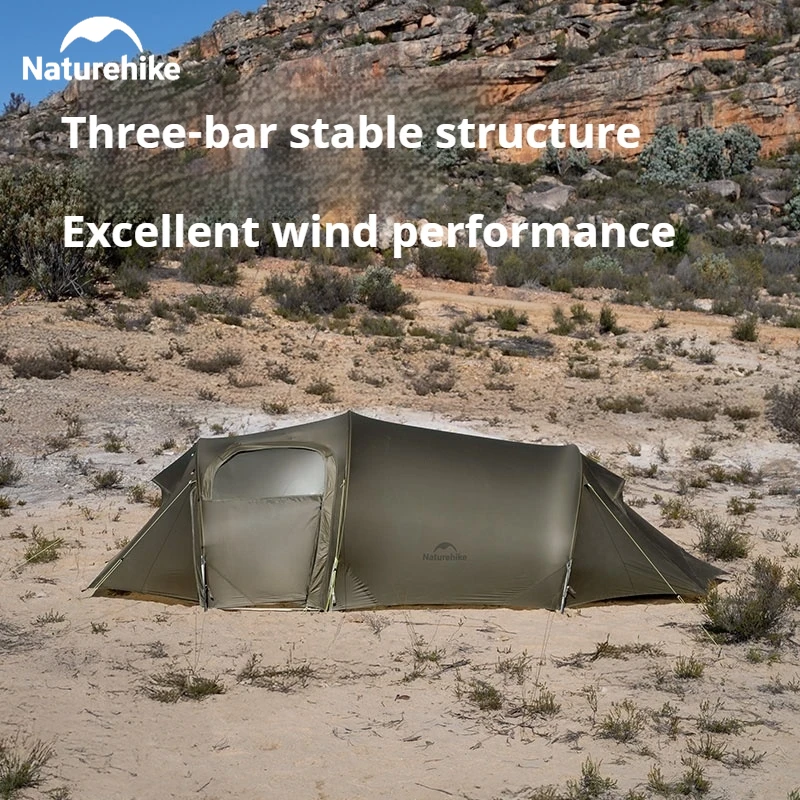 Naturehike Opalus UL Туннельная палатка для 2-3 человек 15D нейлоновая 4-сезонная походная