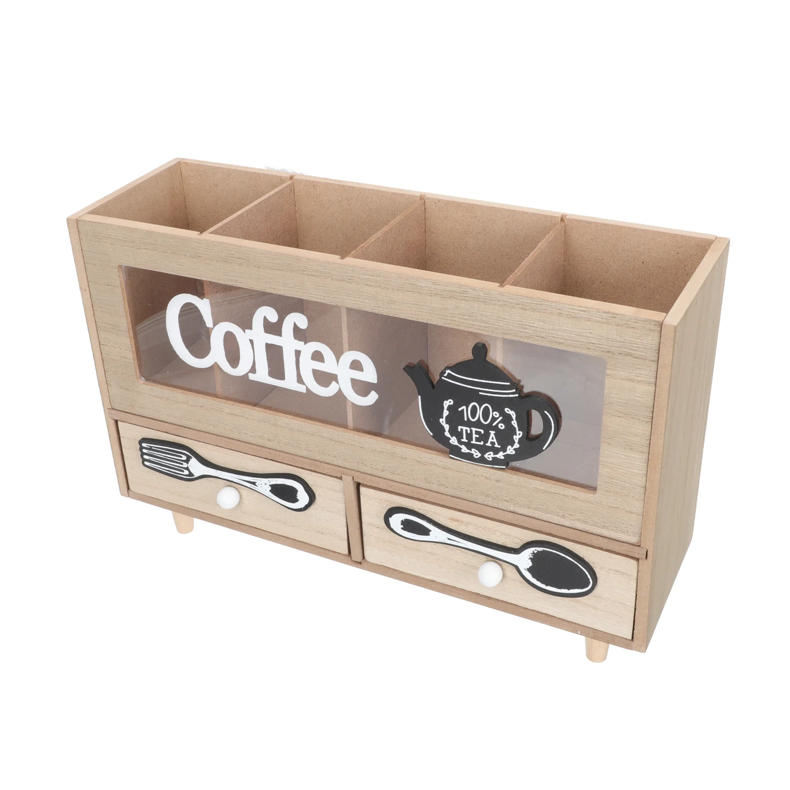 

Wood Retro Coffee Case Nordic Style Coffee Box Desktop Coffee Case Coffee Storage Box