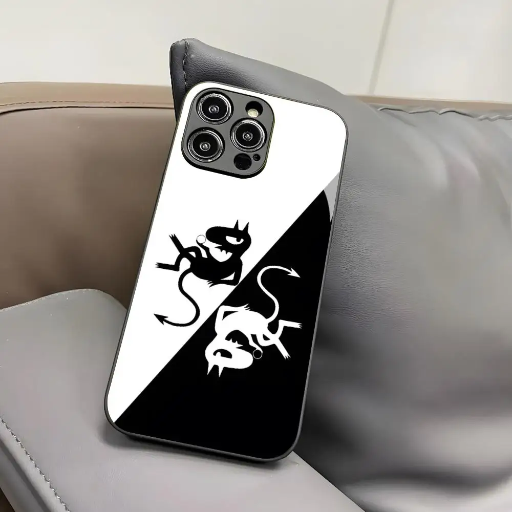 Фото Чехол для телефона Anime-D-Disenchantments для iPhone 17 Air 16 15 14 12 11 13 Pro Max Mini X Xr Xs Plus, черный, стеклянный №5