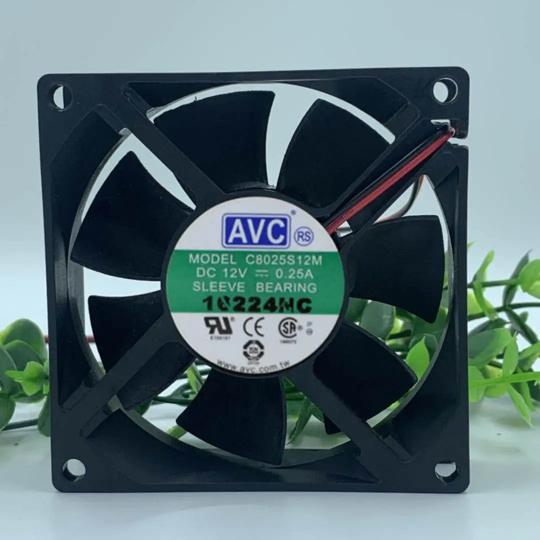 Оригинальный вентилятор охлаждения для AVC C8025S12M 12 В 8025 A Источник питания охлаждающий вентилятор шасси 8 см