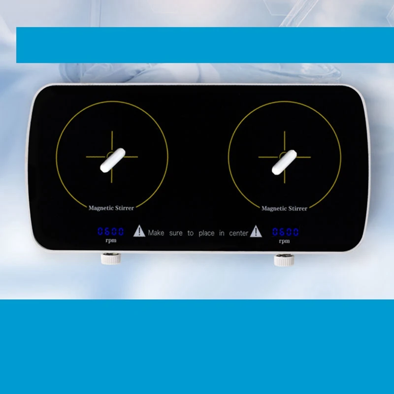 Цифровая магнитная мешалка мини-мешалка с 2 независимыми рабочими панелями