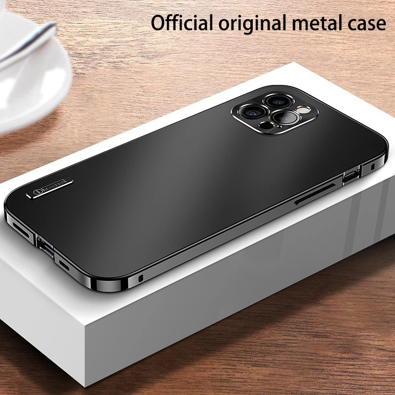 

Luxury Metal Case For iPhone 14 13 12 11 Pro Max Shockproof Matte aluminium alloy ultrathin Cover Funda for iPhone 14 Pro cases