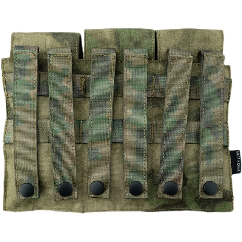 Molle Pendant Dsign, Tactical Vest, Miscellaneous Items Three Linked Bags Magazine Storage Bag Green Virtual Camouflage TC0035