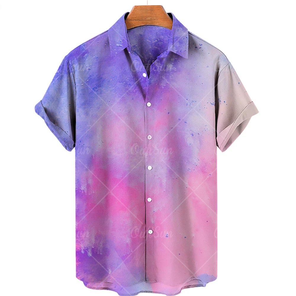 

Men's shirt summer 2022 new Hawaiian shirt men's printed beach pocket retro short-sleeved tops fashion shirt clothing tops