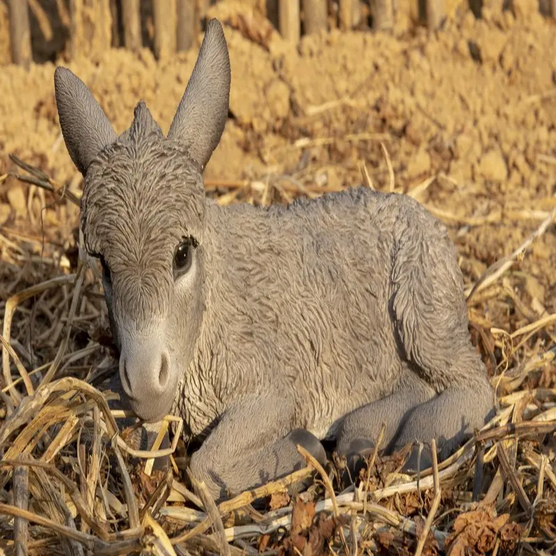 

Подарки 11 "Милая коричневая и бежевая Сидящая статуя осла