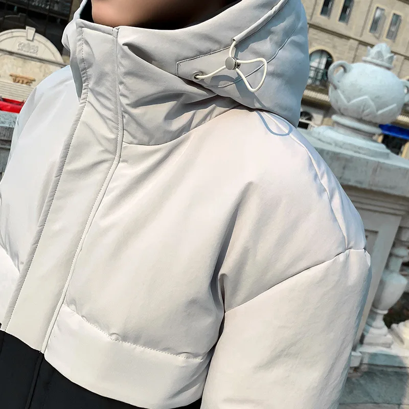 2022 Autumn And Winter New Korean Style Oversized Parka Men's Thickened And Velvet Parka Warm Jacket Cotton Down Jacket Man Coat