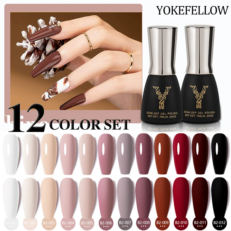 

Набор УФ-гель светодиодный лаков для ногтей, 7 мл, 6/12 цветов