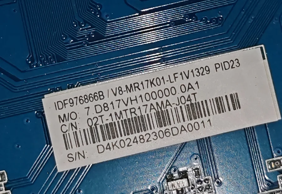 CV817-VH IDF 976866 Б ДМА 7512423 Материнская плата светодиодного телевизора протестирована