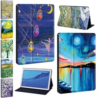 tablet case for huawei mediapad m5 lite 10 1 m5 10 8 m5 lite 8 t3 8 0t3 10 9 6t5 10 10 1 painting pattern stand shell cover