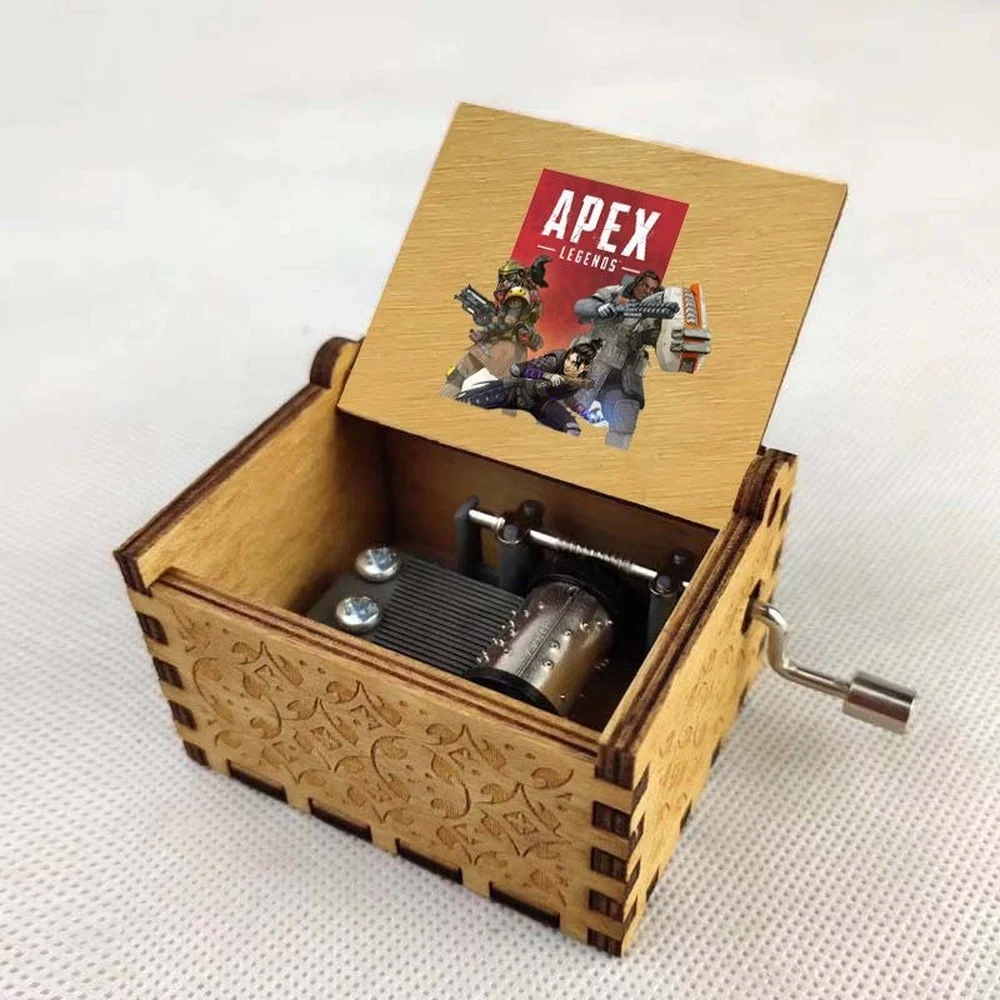 

Game Apex Legends Music Box Classical Hand-cranked Music Box Ornament Anime Girls Retro Wooden Music Box