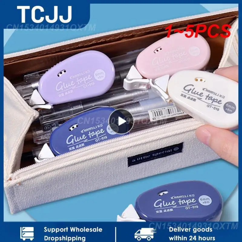 

1~5PCS 6m*6mm Double Sided Adhesive Scrapbooking Collage Photo Album School Stationery Supplies Roller