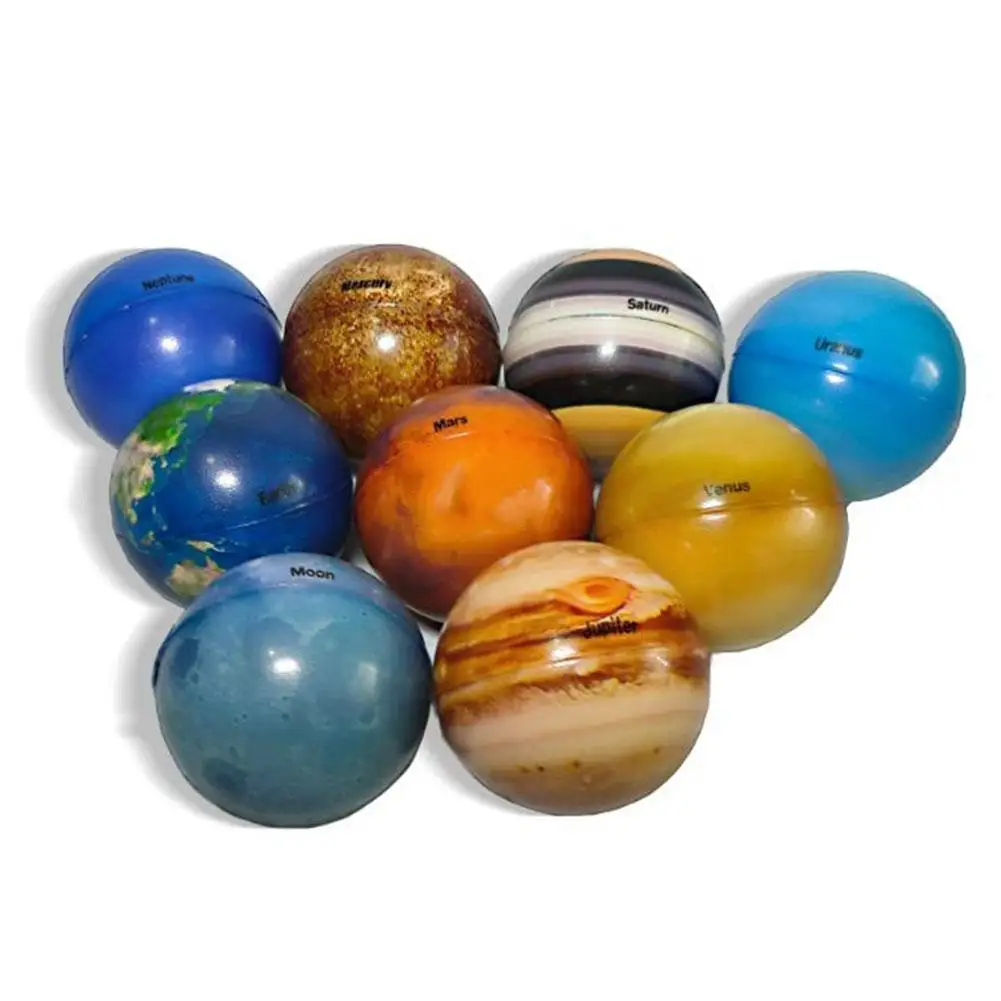 

Solar System Planet Balls Stress Relief Educational Toys Ball Safe Toy Soft Sponge Gifts1/9pcs Ball Bouncy X1l9