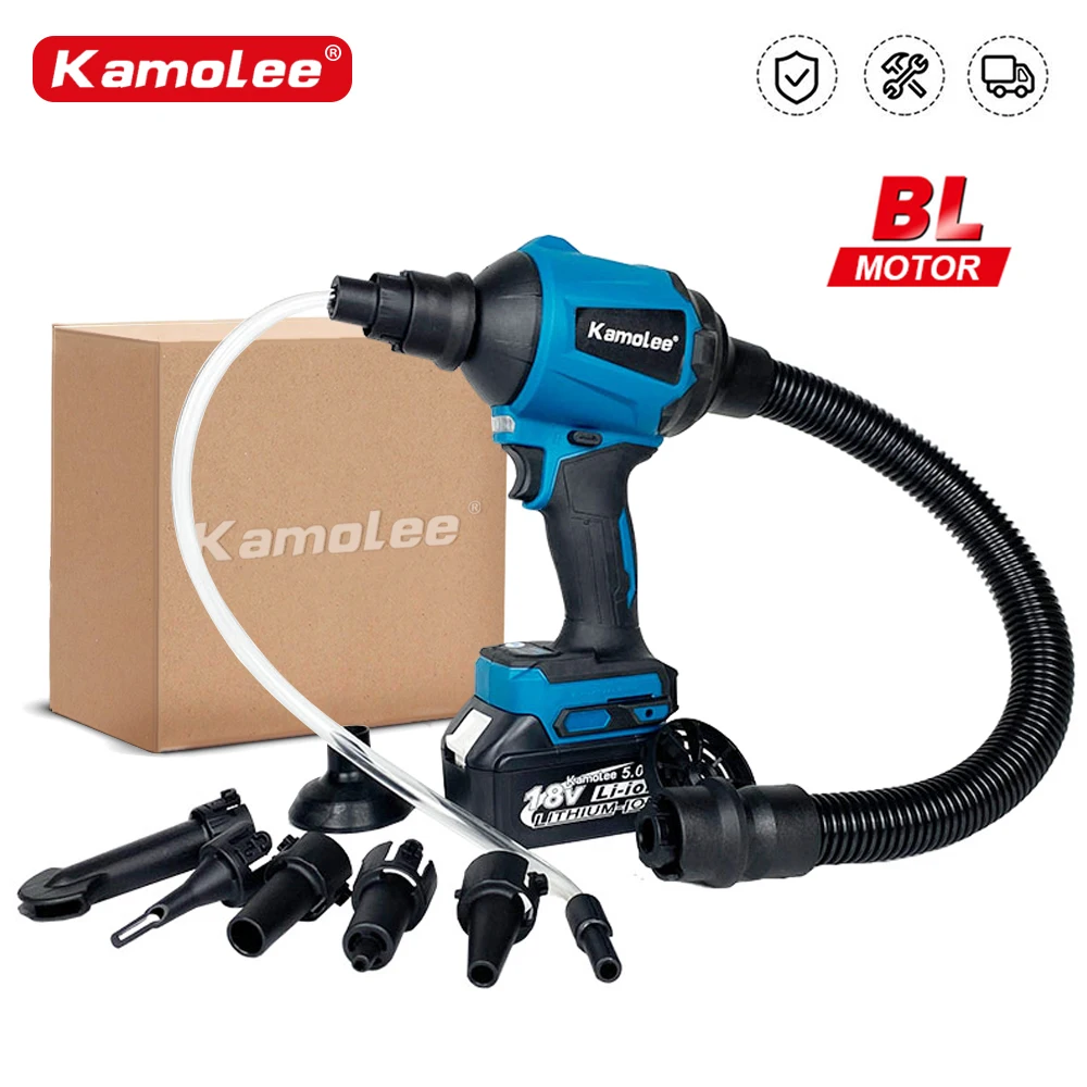 

Kamolee Brushless Air Dust Blower Lithium Electric Cordless Inflator Cleanner Dusts Vacuum Blower Fit For Makita 18V Battery