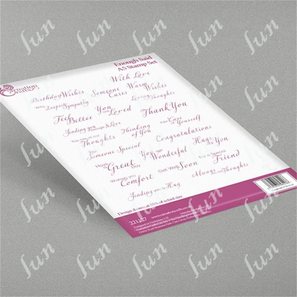 

Enough Said Sentiment Clear Stamps Molds Stencil Diy scrapbooking Paper Card Album Embossing Template Handmade Resuable Stamp