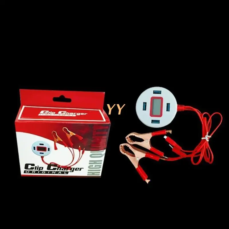  Car Motorcycle USB Hub Charging Station for Phone DC Converter with Battery Clip | Обустройство дома