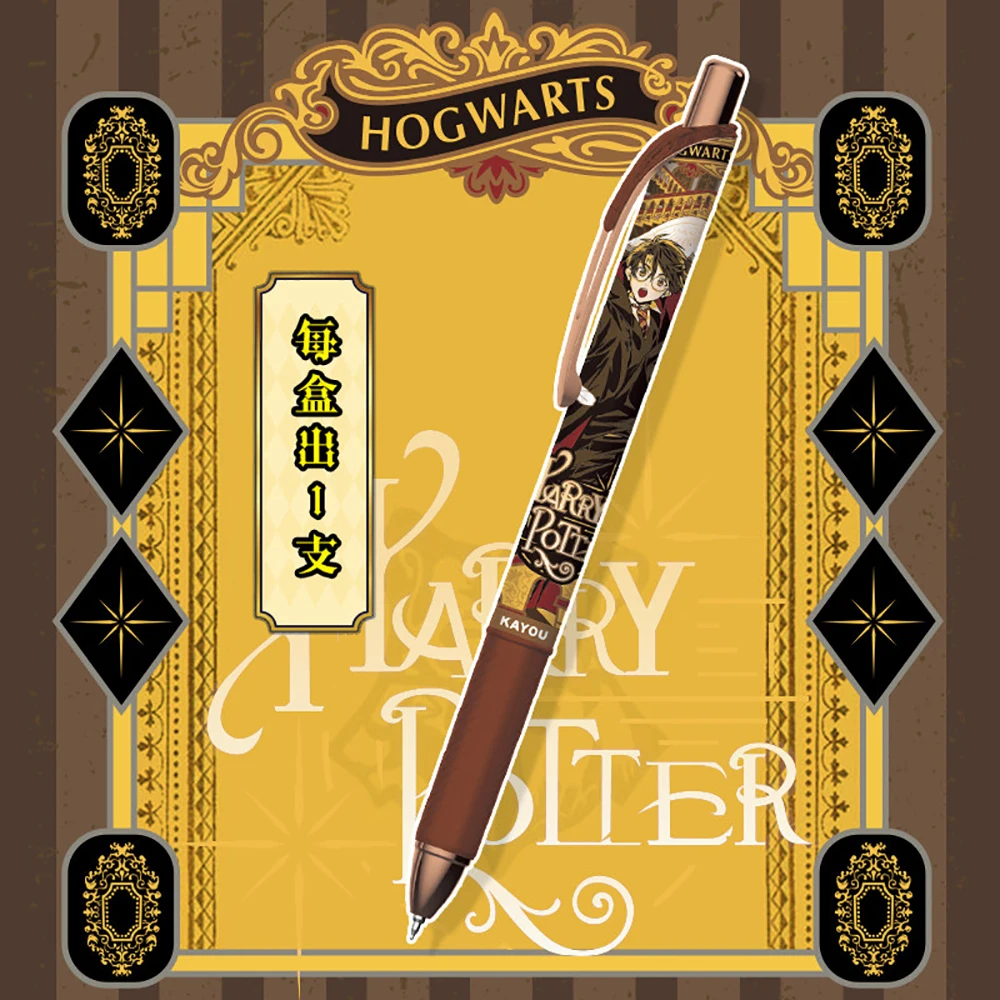 Фото Оригинальная гелевая ручка Kayou Harry Potter, слепая коробка, высокий внешний вид, черная шариковая ручка, офисные канцелярские принадлежности, подарки №3