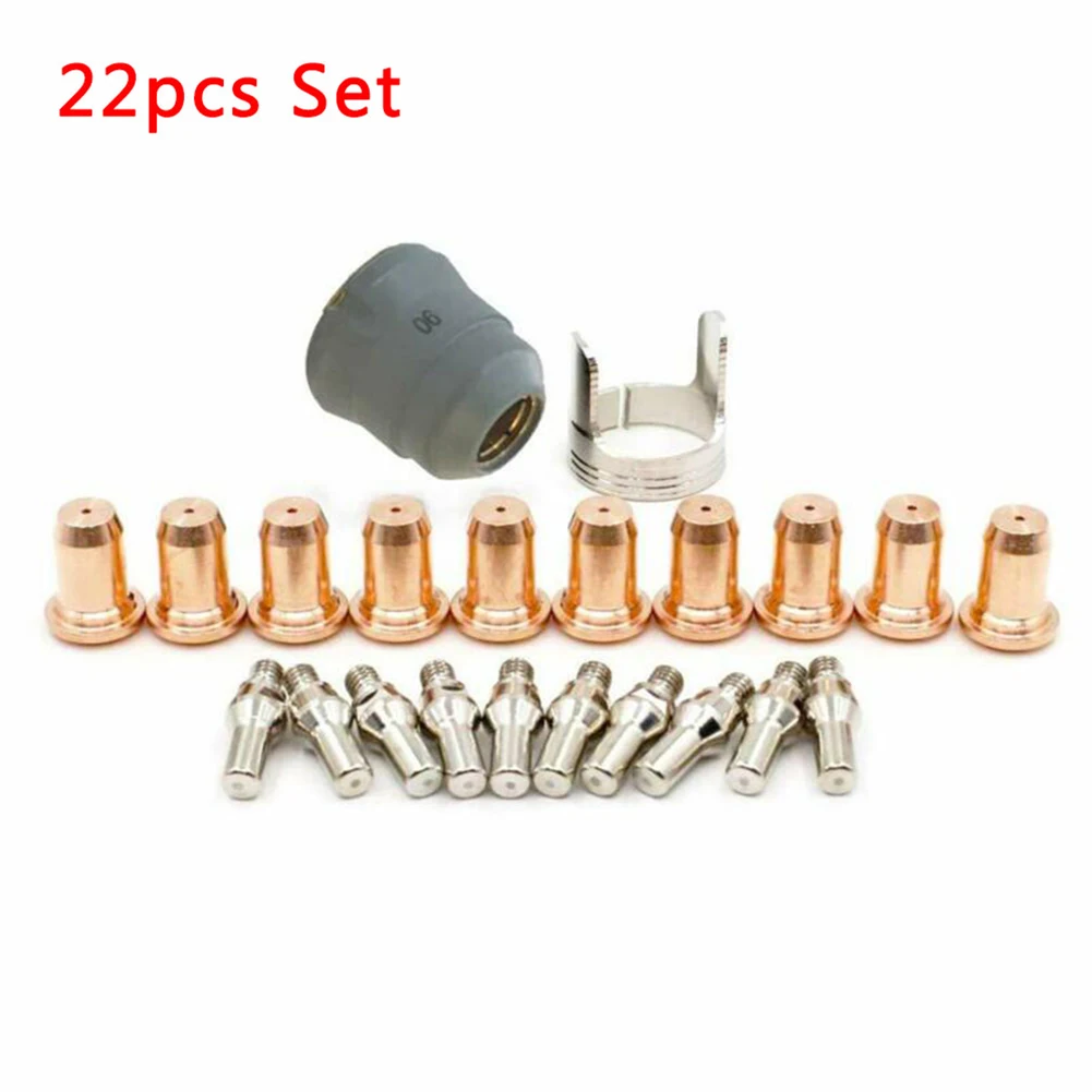 

22pcs IPT-60 PT-60 IPT-40 PT40 Plasma Cutting Consumables Electrode Tip Cup Kit Plasma Cutting Protective Cap Plasma CuttingHold