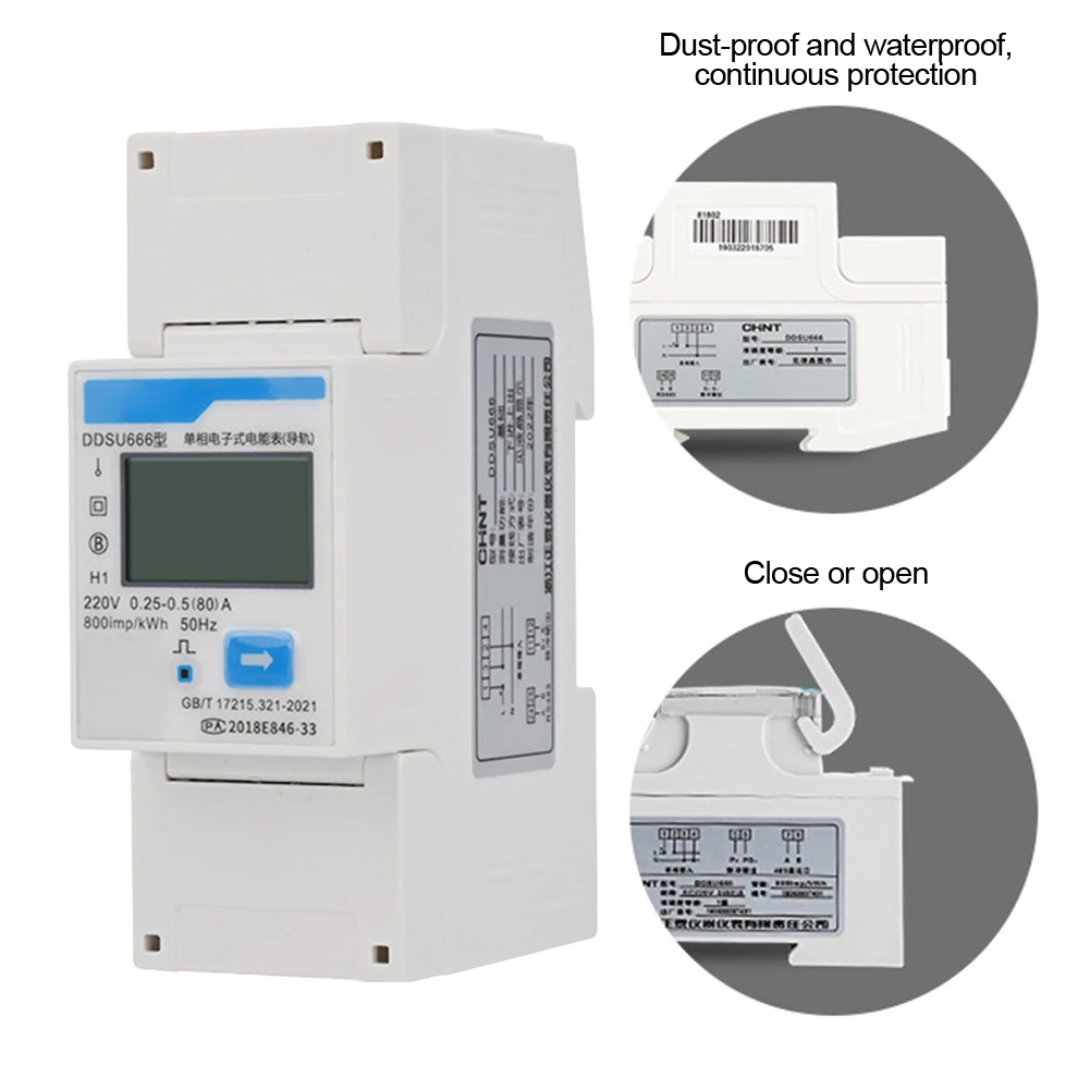 DDSU666 счетчик электроэнергии однофазная направляющая DIN RS485 для умной энергии