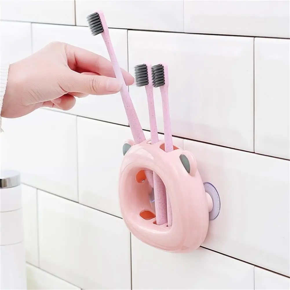 

Wall-mounted Toothbrush Holder No Odor Keep Drying Plastic Home Improvement Bear Toothbrush Rack Bathroom Supplies 칫솔 스탠드
