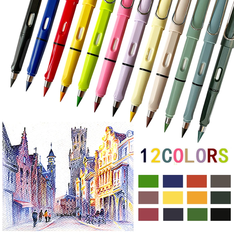 S No Ink Kawaii Unlimited Pencil School Kids Art Color Sketch Painting Stationery