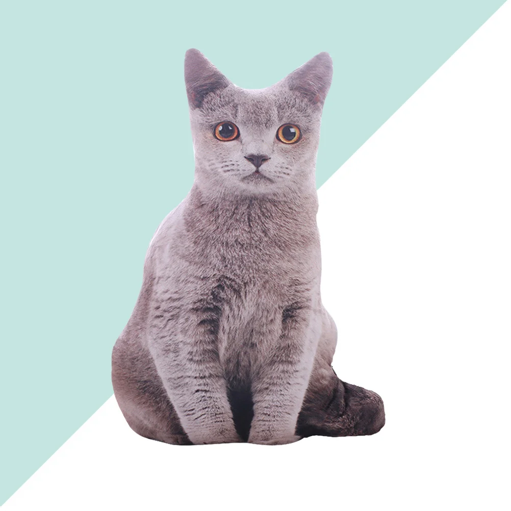 

Simulated Cat Pillow Stuffed Dogs Kids Imitation Body Three-dimensional 3D Throw