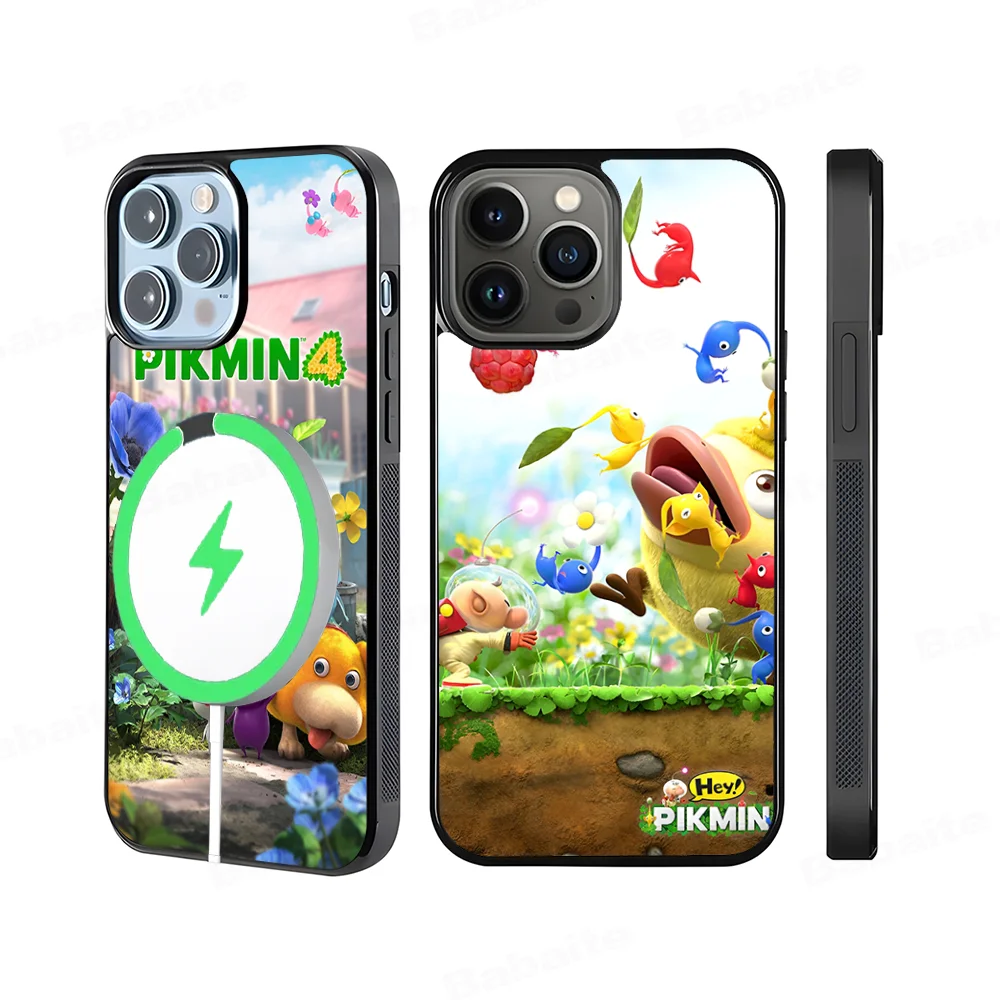 Game Pikmin 4 Phone Case Magnetic For IPhone 16 14 13 12 11 15 Pro Max Plus Magsafe Wireless Charge Cover