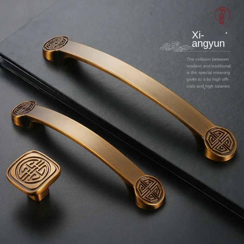 Drawer Kitchen Cabinet Handle Retro Dresser Zinc Alloy Door European Hardware