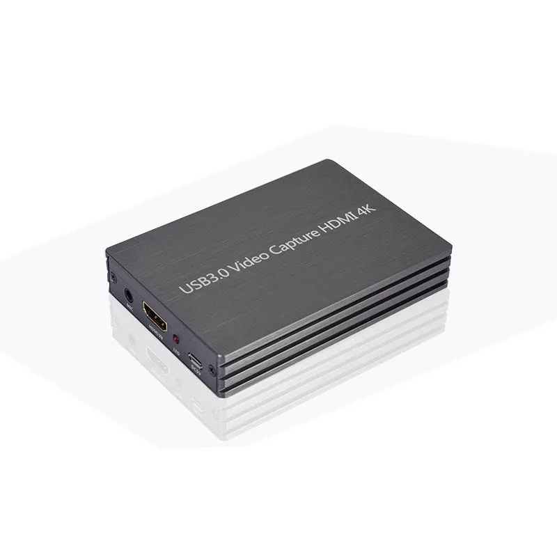 

Карта видеозахвата 4K HDMI-USB 3,0, записывающее устройство для ноутбука, ПК, телефона, игр, микрофон, аудио в 1080P 60fps OBS, устройство для потоковой трансляции в реальном времени