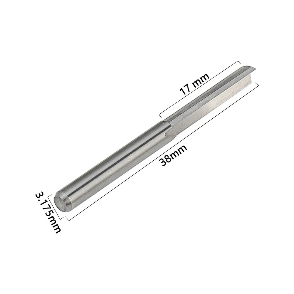

10pcs 3.175mm 2 Flute Steel End Mill CNC Router Bits Milling Cutter For Wood